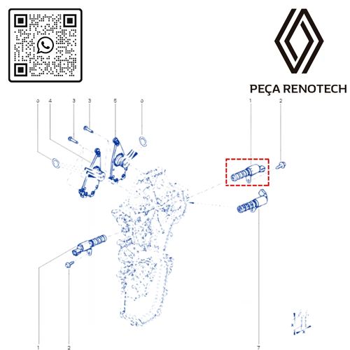 RN 64624R-X 237964624R VALVULA DE OLEO SOLENOIDE CABECOTE 1.0 12V B4D SAN IILOG II 5